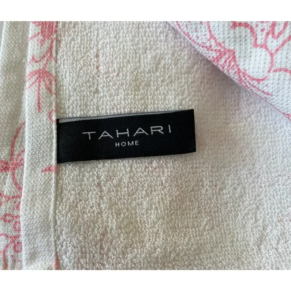 TAHARI HOME Kitchen Towels 3pk Easter Bunny Rabbit Garden Flowers 18